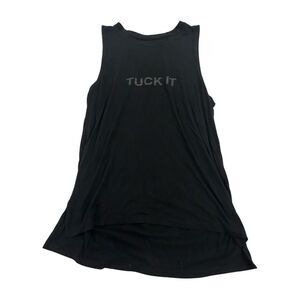 Noli Yoga Black Graphic Tuck It Tank Top